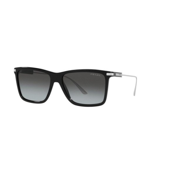 PRADA Accessories - Prada Square Sunglasses 0PR01Z 1AB06T Black Frame Grey Lenses Gradient
